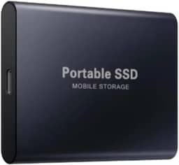 4 TB - Disco de Memória Flash SSD Portátil para Laptop, Desktop, Celular, TV e outros. Tipo-C USB 3.1, SSD Externo M.2 de Alta Velocidade, Disponível em Capacidades 500 GB a 256 TB (Preto, 4, TB)