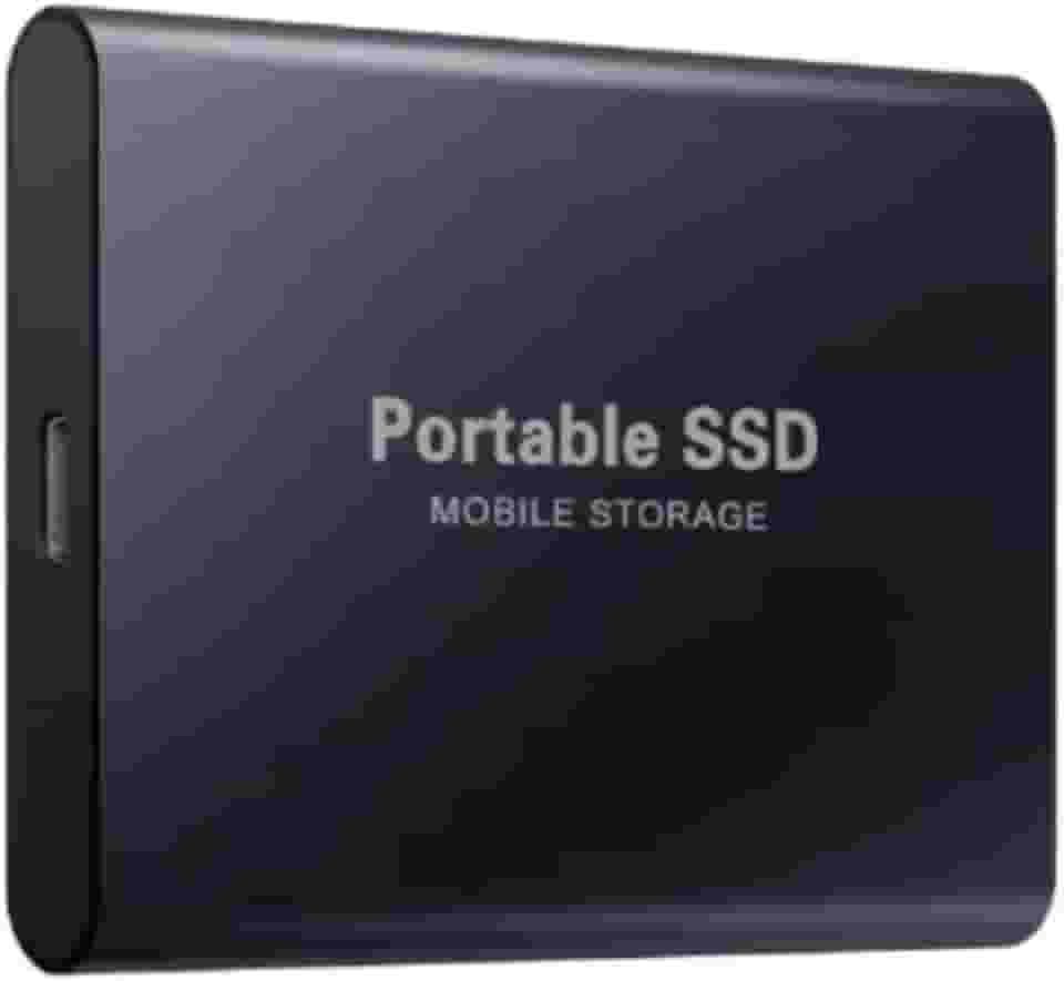 4 TB - Disco de Memória Flash SSD Portátil para Laptop, Desktop, Celular, TV e outros. Tipo-C USB 3.1, SSD Externo M.2 de Alta Velocidade, Disponível em Capacidades 500 GB a 256 TB (Preto, 4, TB)