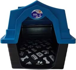 Casa Cachorro Grande N5 Casa Pet Com ProteçãO Raios Uv(Azul Com Colchonete)