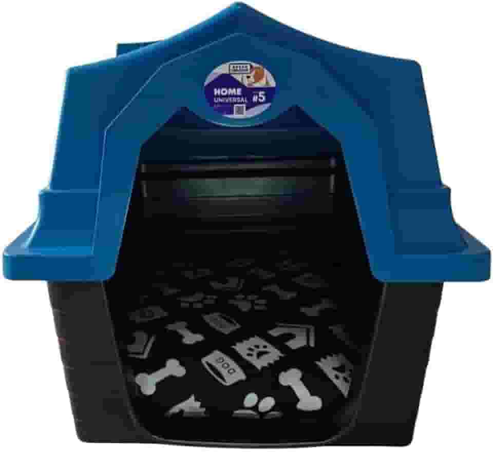 Casa Cachorro Grande N5 Casa Pet Com ProteçãO Raios Uv(Azul Com Colchonete)