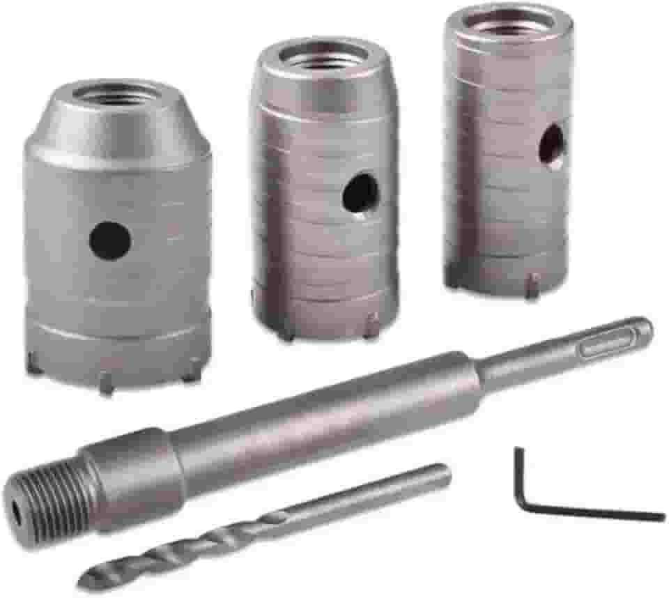 JOGO 3 SERRA COPO FURAR CONCRETO LAJE PAREDE 30MM 40MM 50MM