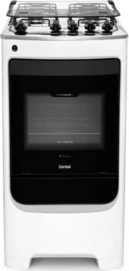 Fogão Consul 4 bocas Branco com acendimento automático - CFO4NAB BIVOLT
