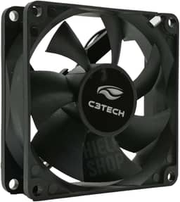 Cooler Fan C3Tech F7-100BK Storm 12x12x2.5 cm Preto - Rolamento FDB 12v 1200RPM