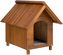 Casa Casinha De Cachorro em Madeira Pintada Média N3 (Cerejeira)