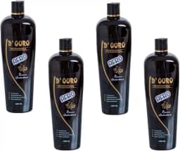 D’Ouro Escova Progressiva Afro 4×1000 ml – Kit escova progressiva para cabelos resistentes | brilho e maciez
