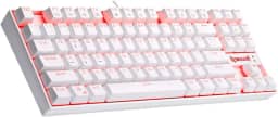 Redragon TECLADO MECANICO REDRAGON KUMARA K552W-2 SINGLE COLOR BRANCO/MARROM, UNICO