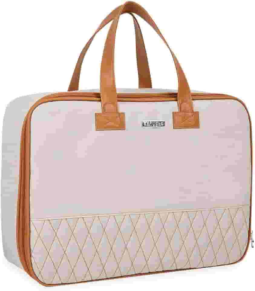 Bolsa Maternidade Mala Maternidade Linho Caramelo XG Grande Hug