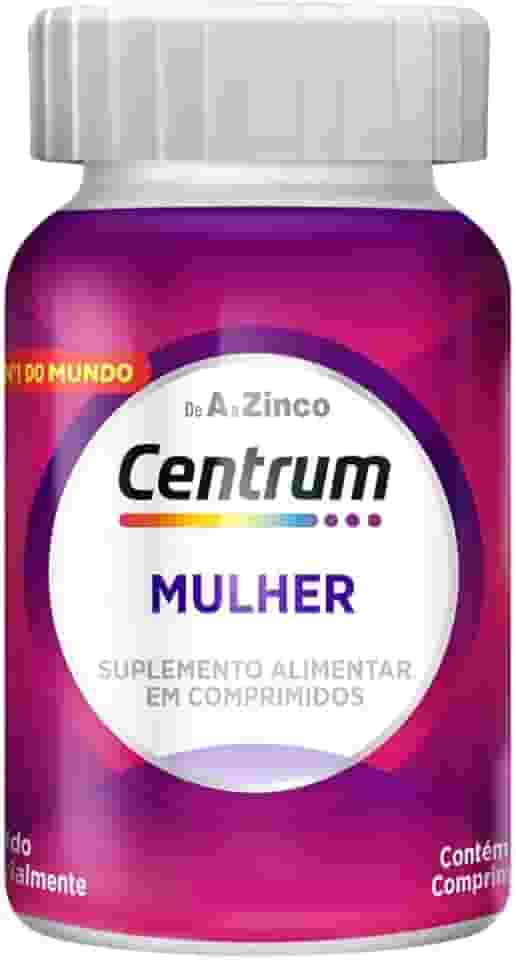 Centrum Mulher Multivitaminico Diário, com Magnésio, Vitamina D e Vitamina B12, 60 Comprimidos