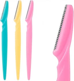 Kit 3 Navalhas para Aparar Sobrancelha Rosto Axila Corpo Removedor de pelos
