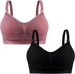 Kit com 2 Sutiã Amamentação Bojo Removível Confortável Gestante Sem Aro