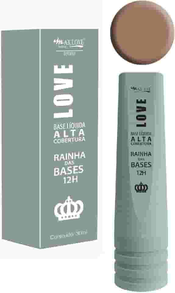 Base Líquida Alta Cobertura Max Love - Rainha Das Bases 12 Horas - Efeito Matte - Cor 609