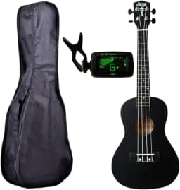Ukulele Seven Soprano SUK-07 BK C/Capa e Afinador
