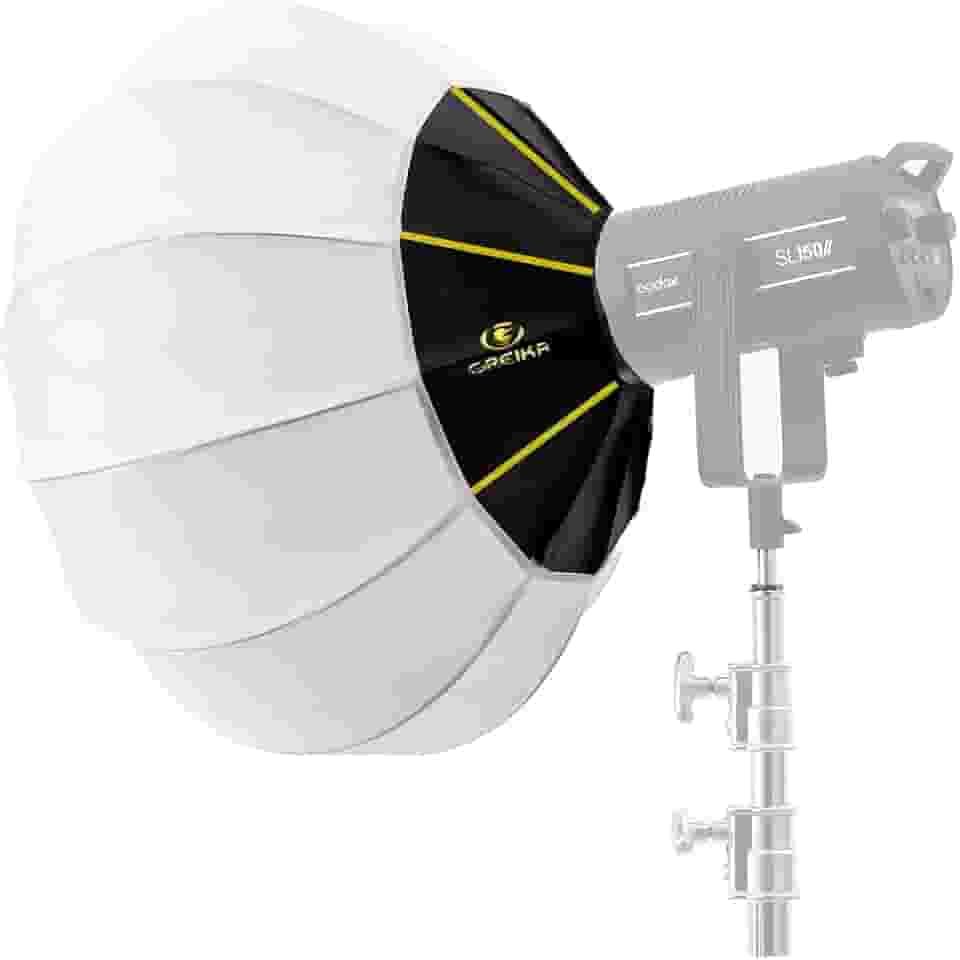 Softbox Globo Greika LAM65 PRO Balão Chinês 65cm com Montagem Bowens para Iluminação de Estúdio