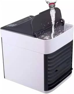 Climatizador Portátil Mini Ar Condicionado, 3 Velocidades, Branco, Resfriador de Ar Pessoal com Tanque de Água, Ventilador de Mesa Compacto