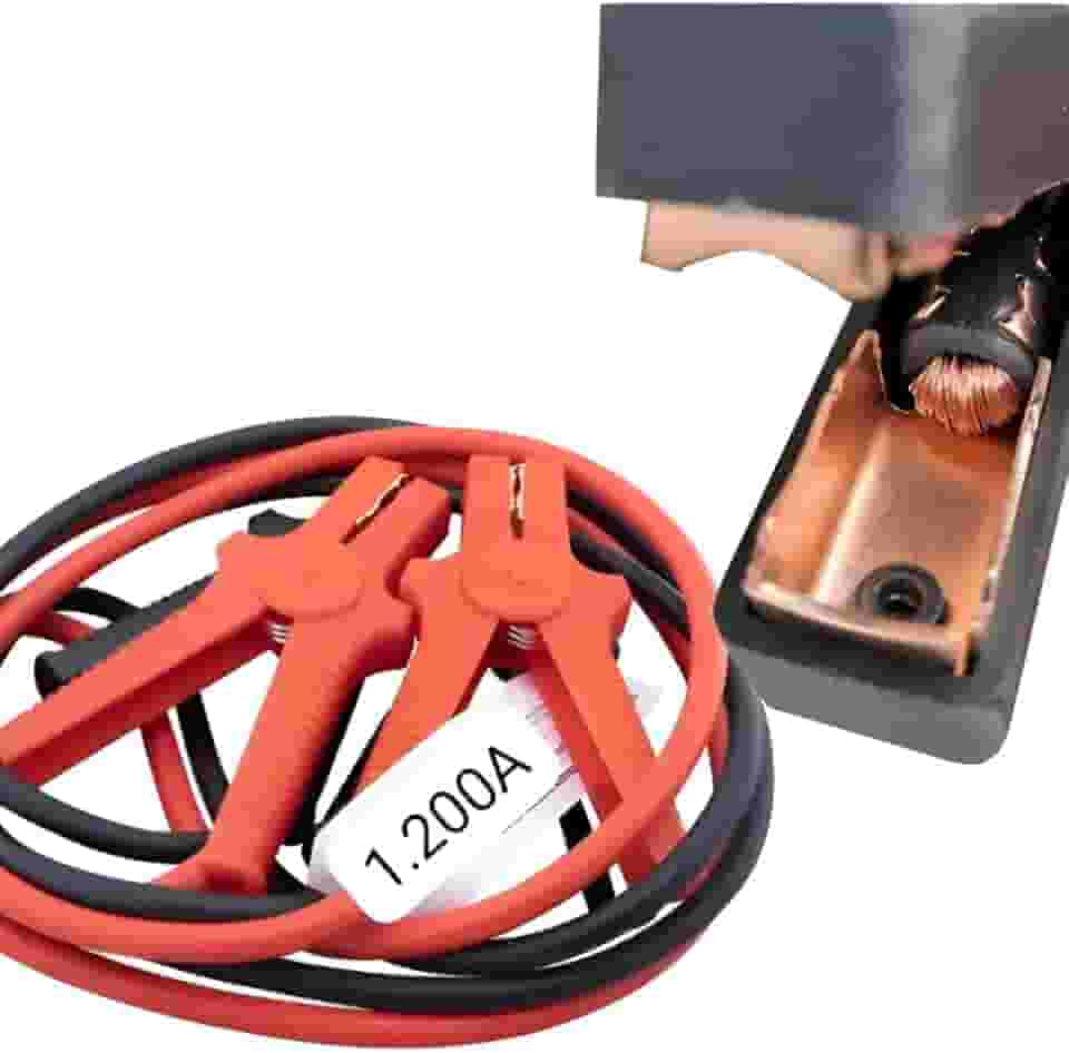 Cabo de Chupeta 1200 Amperes Para Caminhão Carro Moto Onibus Caminhonete Trator Forte Grosso Comprido Fios e Garras em Cobre Legitimo