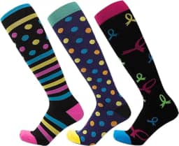 Meias de compressão para homens e mulheres 20-30 mmHg melhor para Médicos, Enfermagem, Academia, Treino, Corrida, Varizes, Viagens