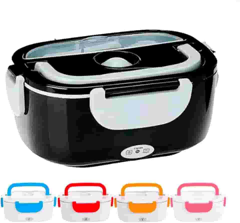 Marmita Elétrica Portátil Bivolt Aquecimento Rápido no Veículo, Seguro e Prático para o dia a dia, Capacidade de 1,5 litros, Com tomada 110/220v e plugue de carro 12/24V.