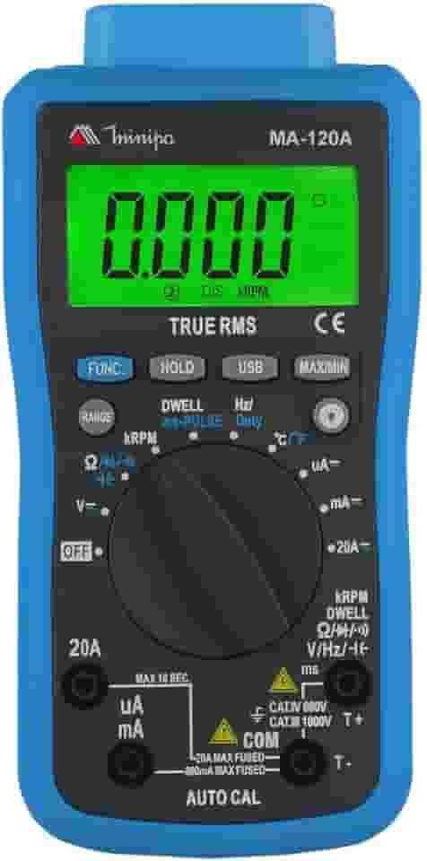 Multímetro Automotivo Interface USB MA-120A Minipa