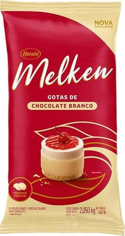 Chocolate Gotas Moeda Branco Melken 2,05Kg