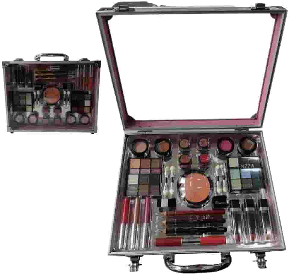 Maleta De Maquiagem Muse Pp 29 Itens Makes Prateado - Fenzza