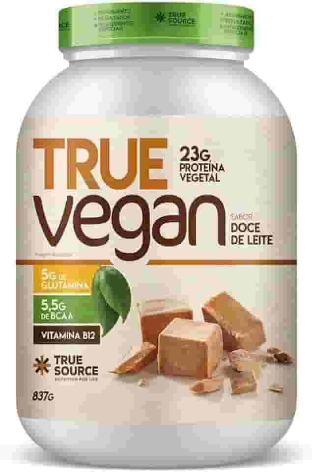 True Source True Vegan Proteína Vegetal - 837G Doce De Leite