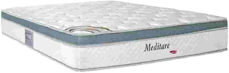 Colchão Queen Mola Ensacada Meditare 158x198x29cm Herval Branco/verde
