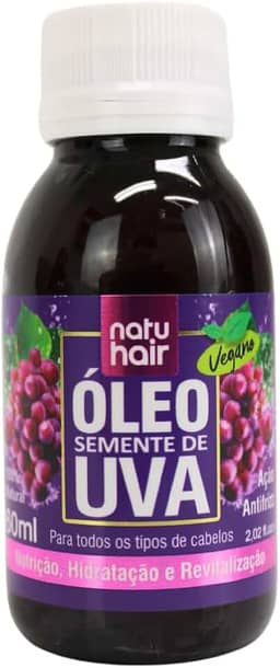 Natu Hair Óleo Capilar Semente De Uva Transparente 60 Ml