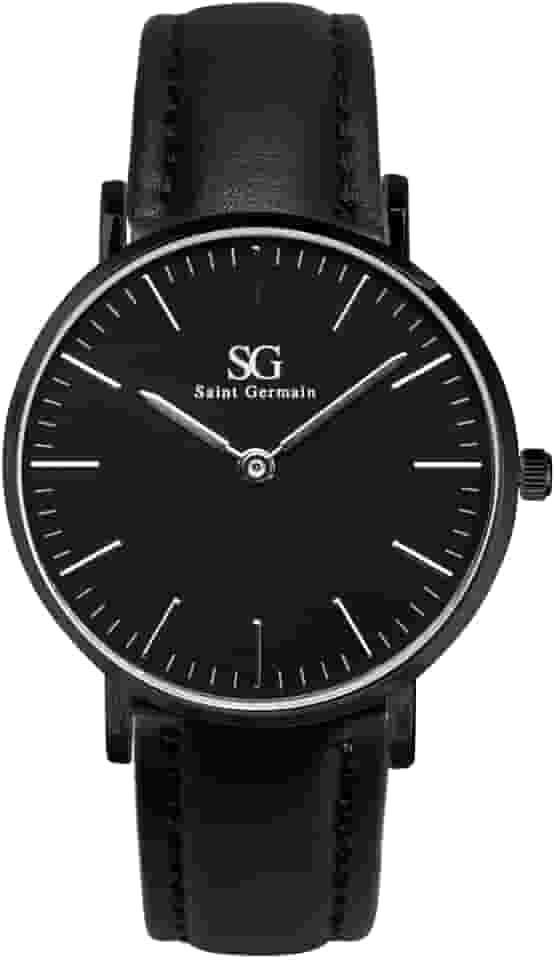 Relógio Masculino Couro Preto Murray Full Black Saint Germain 40mm