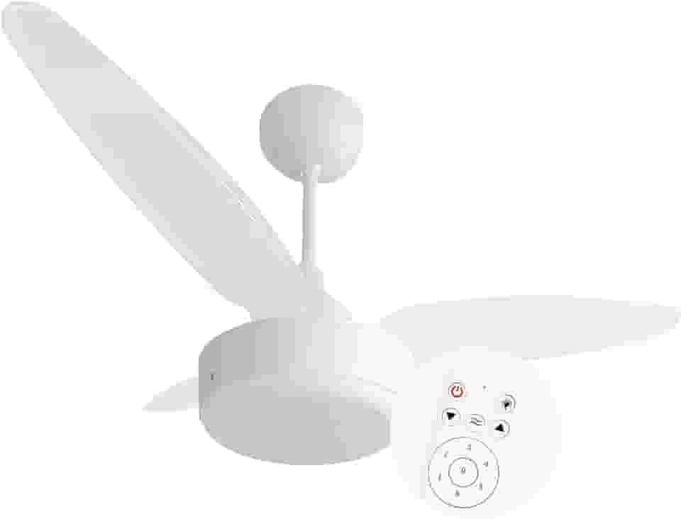 Ventilador de Teto Silent Inverter Bivolt Luminária Led 18w Controle Remoto Total