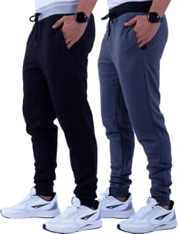 Kit 2 Calças Masculina Moletom MXD Conceito Slim Jogger Casual Cores Tradicionais Academia Lazer Treino Passeio