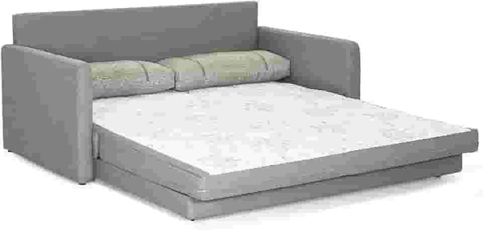 Sofá-Cama 3 Lugares Queen Herval Aurora, Linho Cinza, 176 cm