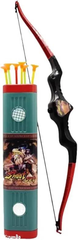 Conjunto Arco E Flecha Infantil Com Bolsa Aljava E Flechas Com Ventosa Brinquedo Educativo Presente Criança Kizumba