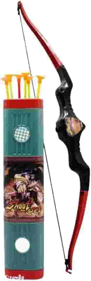 Conjunto Arco E Flecha Infantil Com Bolsa Aljava E Flechas Com Ventosa Brinquedo Educativo Presente Criança Kizumba