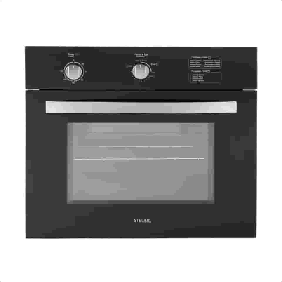 Forno à Gás de Embutir Stelar 46 litros Topázio Preto 127v