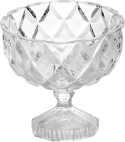 LYOR - Centro de Mesa de Cristal com Pé Deli Diamond 18cm x 18cm
