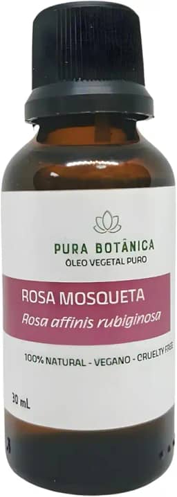 Óleo Vegetal de Rosa Mosqueta 30ml – 100% Puro Pura Botânica para Cuidados com a Pele, Regeneração Natural, Hidratação e Rotinas de Beleza e Bem-Estar