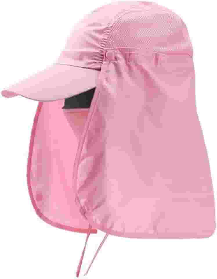 Boné de pesca boné de beisebol de secagem rápida com aba removível para rosto e pescoço