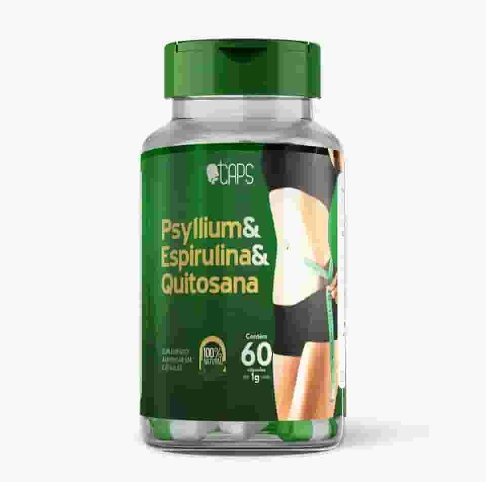 PSYLLIUM + ESPIRULINA + QUITOSANA - 1g (60 Cápsulas) +CAPS