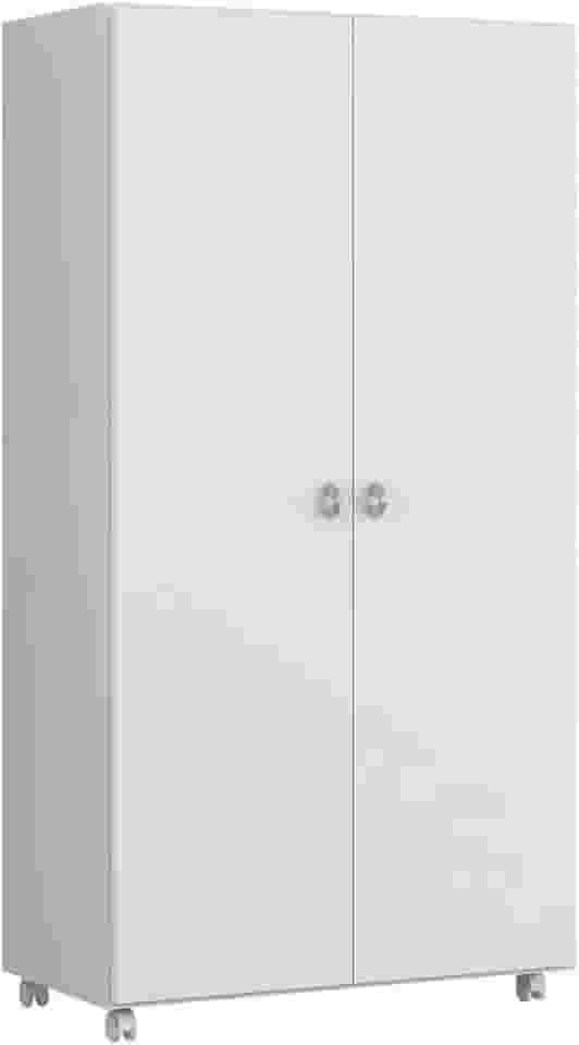 Armário Multiuso Ditália 2 Portas com Rodízios AR-70 Branco
