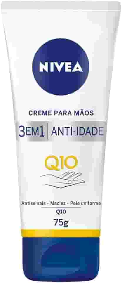 NIVEA Creme para Mãos Q10 Plus Reparação 75g - Creme de mãos que previne sinais de envelhecimento, reduz marcas e hidrata profundamente, deixa a pele macia e uniforme