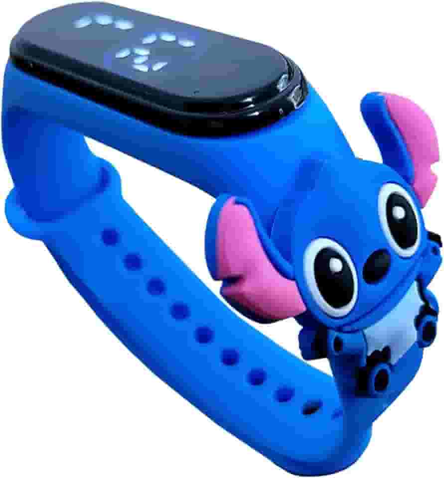 Relógio digital Infantil touch Stitch Resistente à Água-az