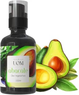 Óleo Vegetal de Abacate UOM 100ml | 100% Puro e Vegano | Para Cabelo e Pele