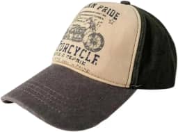 Boné LukeSports Motorcycle Vintage – Algodão, Ajustável e Confortável