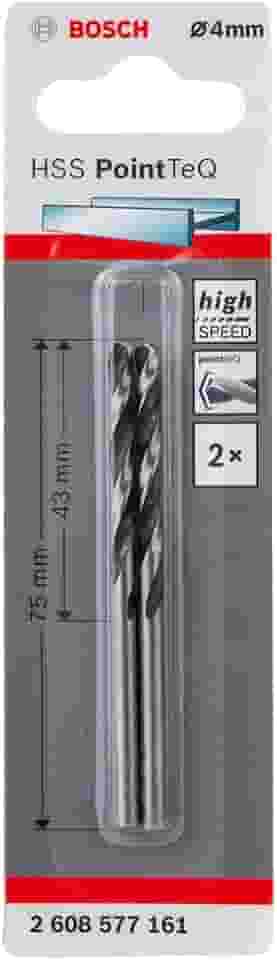 Bosch Broca para Metal Aço Rápido HSS-PointTeQ 4,0mm 2 peças
