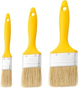 Pincéis Kit 3 Tricha para Pintura e Artesanato, Cerdas Macias, 1", 1/5" e 2"