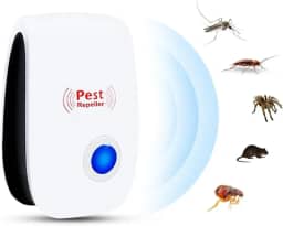 Repelente Eletrônico Ultrassônico Espanta Mosquitos Ratos Baratas Aranhas Formiga Moscas Insetos Seguro para Pets Humanos e Plantas Aparelho Elétrico