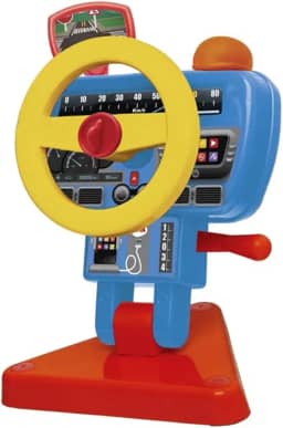 Volante Fom Fom, Elka, Corpo Azul Claro/Volante Amarelo/Base Vermelha