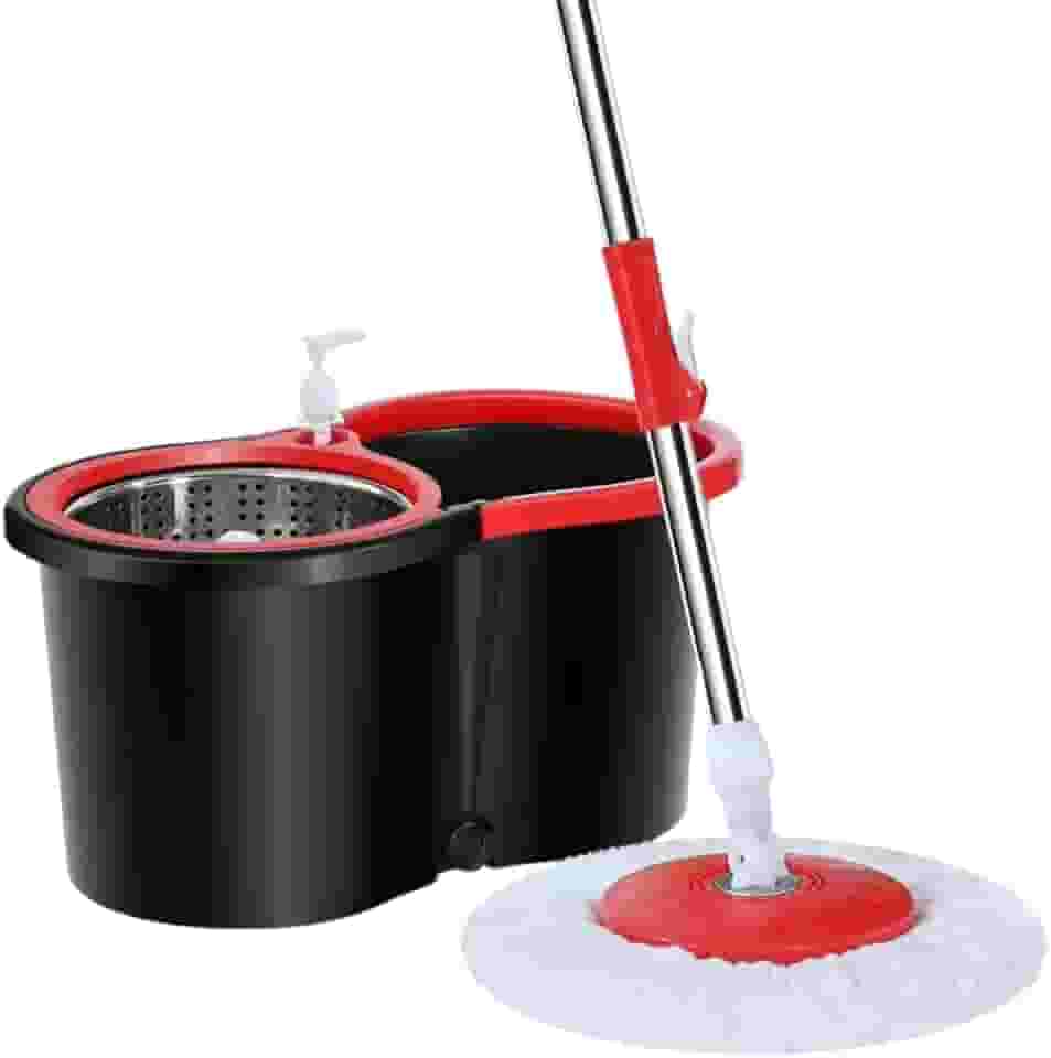 Mop Giratório Limpeza com Balde Limpeza Inox 13 Litros 360 Graus Centrifuga Esfregão Geral