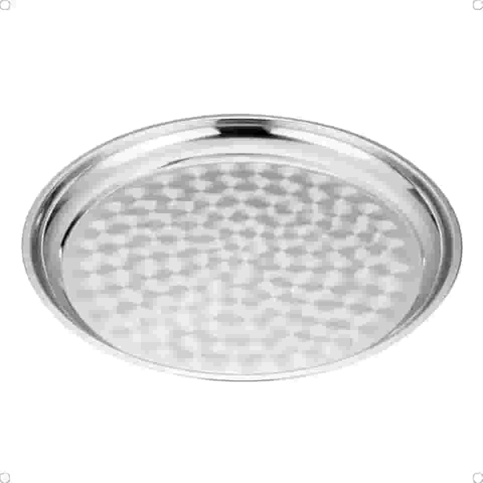 Forma Assadeira Redonda de Aço Inoxidável para Pizza 36cm Ideal para Assar Pizzas Caseiras Com Excelente Qualidade Resistente e Durável