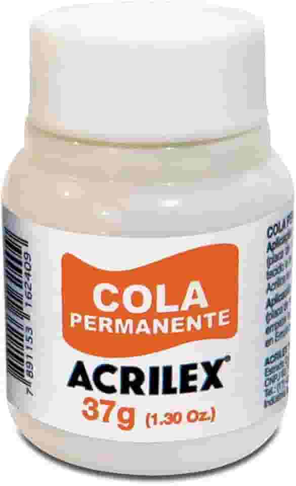 Cola Permanente Para Tecido, Acrilex, Pote de 37 Gramas